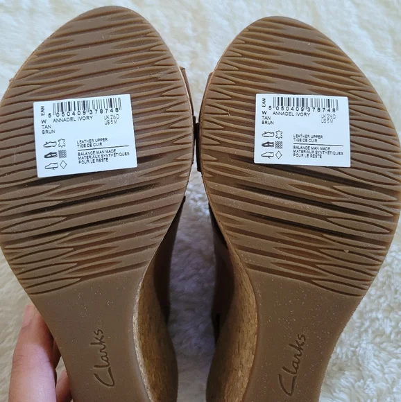 ✨️HP✨️ Clarks Annadel Ivory TAN Sandals - NIB - Picture 3 of 15
